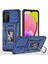 Samsung Galaxy A03S (165.8 x 75.9 x 9.1mm) (Abd Versiyonu) Zırh Serisi Şok Emici Hibrid Sert Pc Yumuşak Tpu Kasa Ring Araba Montajı Arka Kabuklu Kamera Kapak-Navy Mavi (Yurt Dışından) 1