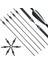 6 Adet Tarzı Huntingdoor Siyah Cam Elyaf Avcılık Okları 80CM Çap 8mm Plastik Tüy Pratice Okçuluk Için Değiştirilebilir Ok Noktası (Yurt Dışından) 1