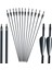 6 Adet Tarzı Huntingdoor Siyah Cam Elyaf Avcılık Okları 80CM Çap 8mm Plastik Tüy Pratice Okçuluk Için Değiştirilebilir Ok Noktası (Yurt Dışından) 5