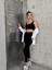 Siyah Seamless/çapraz Lastikli Tam Boy Spor Tayt 2
