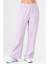 Lila Regular Fit Düz Pamuklu Yandan Cep Geniş Paça Kadın Eşofman Altı - SD0939 1