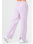 Lila Regular Fit Düz Pamuklu Yandan Cep Geniş Paça Kadın Eşofman Altı - SD0939 4