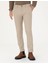 Erkek Vizon Slim Fit Çizgili Kanvas Pantolon 50278471-VR052 2