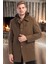 PLT8335 Dewberry Erkek Palto-Düz Camel 1