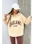 Sun Victoria Polo Yaka Oversize 3 Iplik Şardonlu Baskılı Sweatshirt 2