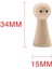 Ahşap Mandal Bebek, Dıy Yapımı Için Boyaya Yaratıcı Dekoratif Ahşap Figürler 3.4cmx1.5cm Yuvarlak (Yurt Dışından) 5
