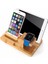 3'ü 1 Arada Stil Bambu Ahşap iPhone iPad Tablet Telefon Için Masaüstü Standı Telefon Standı Tutucu Şarj Cihazı Apple Watch Için Şarj Dock Istasyonu (Yurt Dışından) 3