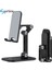 1 Adet Siyah Stil Üç Bölüm Katlanabilir Masa Cep Telefonu Tutucu iPhone iPad Tablet Için Esnek Masa Masaüstü Ayarlanabilir Hücre Akıllı Telefon Standı (Yurt Dışından) 3