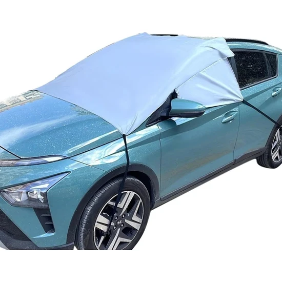 Luti Concept Araç Yarım Branda Araba Oto Kar Buz Önleyici Branda Ön ve Yan Cam Güneş Koruyucu Örtü Universal Güneşlik Branda Örtü