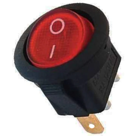 Ayt Powermaster Yuvarlak Işıklı Anahtar Aç Kapa On Off Anahtarı Düğme 3 Pin 10 Amper