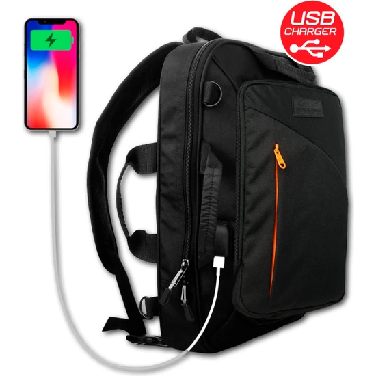 YDS Travel Çanta USB -Siyah