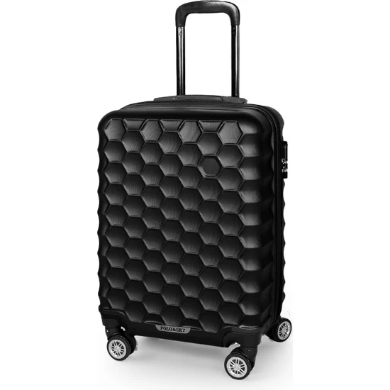 Polo&sky Petek Model Siyah Renk Kabin Boy Valiz Bavul