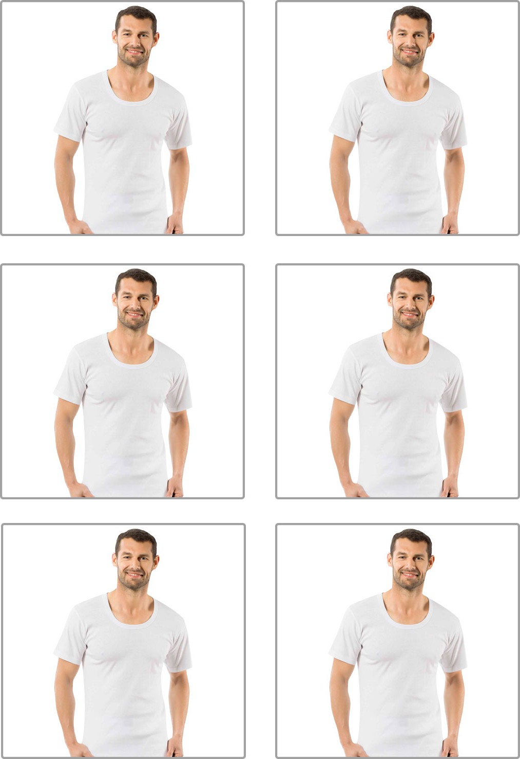 Özkan Underwear 0115 6'lı Paket Erkek Ribana Bisiklet Yaka Yarım Kol Fanila