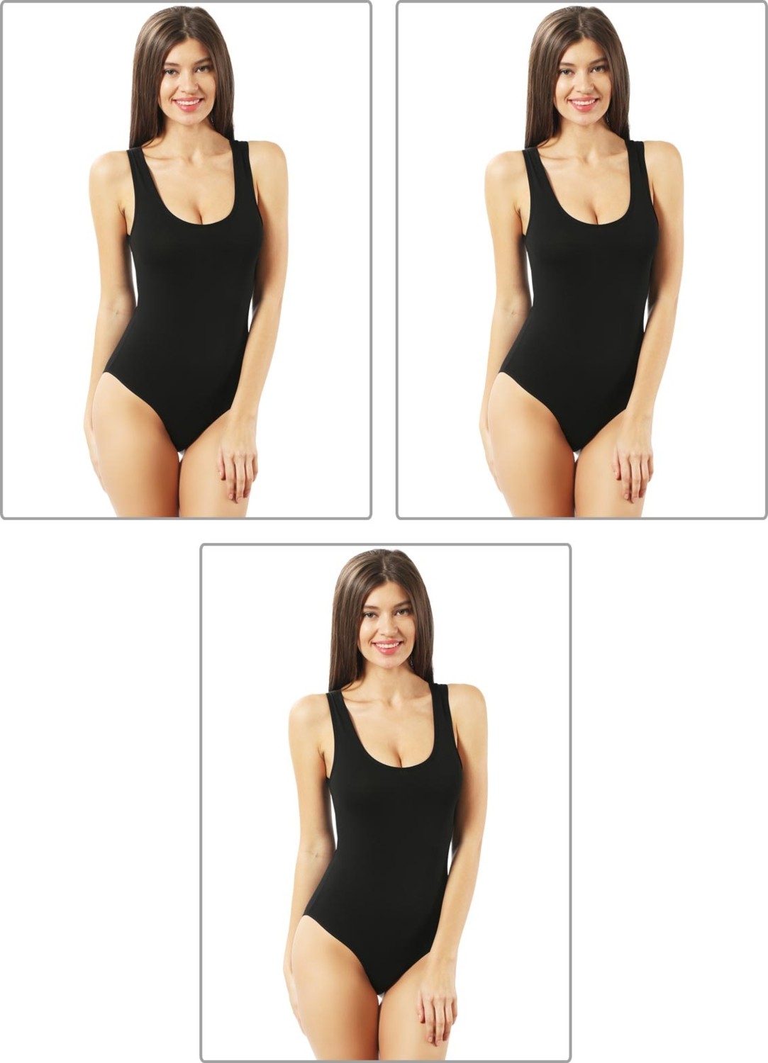 Özkan Underwear Özkan 0602 3'lü Paket Kadın Pamuklu Kalın Askılı Kancalı Çıtlıtlı Body görsel 4