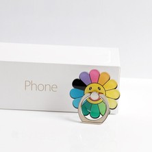 GongtuShop No.4 Tarzı 360 Derece Çiçekler Karakter Parmak Yüzük Akıllı Telefon Standı Tutucu Cep Telefonu Tutucu iPhone Tüm Telefonlar Için Stand (Yurt Dışından)