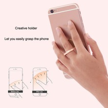 GongtuShop No.4 Tarzı 360 Derece Çiçekler Karakter Parmak Yüzük Akıllı Telefon Standı Tutucu Cep Telefonu Tutucu iPhone Tüm Telefonlar Için Stand (Yurt Dışından)