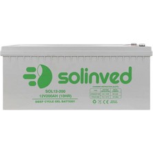 Solinved 200AH 12V Jel Akü