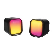 Snopy SN-87U 2.0 Mini Rgb Işıklı 2WX2CH Siyah USB Gaming Speaker Hoparlör