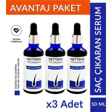 Nettens Hair Saç Bakım Serumu 3'Lü Saç Bakım Losyon Seti Dökülmüş Saçlara Özel Saç Çıkaran Serum