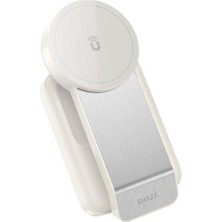 Shaza  3in1 Katlanabilir Kablosuz Hızlı Masa Şarj Standı Beyaz
