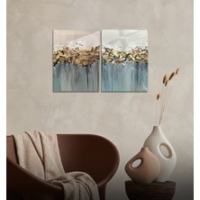 Cam Tablo | Romantik Seri | 2'li Takım | Ağlayan Kayalar | 30CM x 40CM