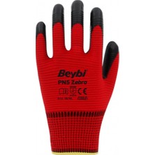 Beybi Pn5-Zebra Kırmızı Nitril Iş Eldiveni ( 12 Adet )