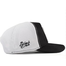 BlackBörk V2 Trucker Not Today - 2 Kod Logolu Unisex Siyah-Beyaz Cordura Kumaş Şapka (Cap)