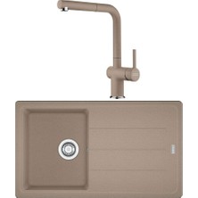 Franke Bfg 611 Granit Oyster Evye, Active Plus Doccia Oyster Spiralli Armatür Seti