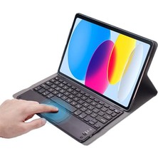 Microcase Lenovo Tab P11 2.nesil ile Uyumlu Tablet Bluetooth Klavye + Touchpad Standlı Kılıf - Bkk2