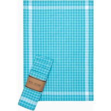 Denizli Concept Kareli 5'Li Kurulama Bezi Turkuaz