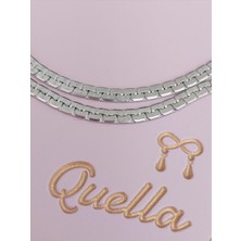 Quella Çelik Uzun Yılan Derili Silver Kolye(60-65 Cm)