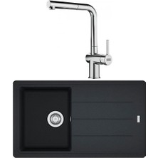 Franke Bfg 611 Granit Nero Evye, Active Plus Doccia Krom Spiralli Armatür Seti