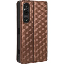 SZY Mall Sony Xperia 1 V Cüzdan Hakiki Deri Darbeye Dayanıklı Tpu Kılıf Standı Dayanıklı Flip Kitap Katlanır (Yurt Dışından)