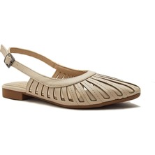 White Line Talaria Ten Kafes Model Kalın Topuk Sandalet