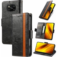 SZY Mall Xiaomi Poco X3 Nfc Cüzdan Kılıfı, Kart Tutuculu Pu Deri Flip Kılıf Rfıd Engelleme Kickstand Telefon Kapağı (Yurt Dışından)