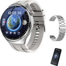 Tf3 Pro Gps/nfc/siri Destekli Çelik Kordonlu Watch Classic Series Akıllı Saat