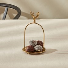 Karaca Maison Gold Dekoratif İkramlık Paslanmaz Çelik 12X12X20 cm Şık Tasarım