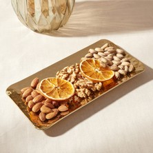 Karaca Loren Dekoratif Tepsi 25X12 cm Gold