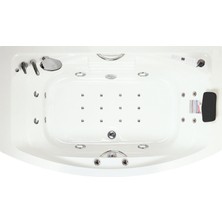Beverly Hılls Jakuzi 170x100x80 H:55 Comfort Hidromasaj Sistemli Küvet (Gövde + Metal Ayak + 4 Yön Panel)