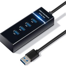 Mj Tech 4 Port USB 3.0 Hub Çoklayıcı Çoğaltıcı Switch Splitter Siyah