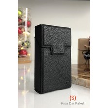 Cig Box cigbox Sigara Kutusu - (S) Kısa Dar Paket - Touch Blue-Slender- Aluminyum Kasa- Mıknatıslı Kapak, Hediye