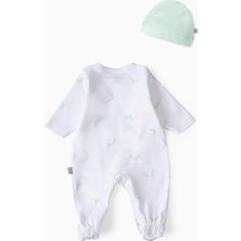Boumini Bebek Patikli Tulum Şapka Set Yeşil