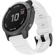 Microsonic Garmin Fenix 6x Sapphire Kordon Quick Fit Strap Band Beyaz