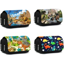Qiuming Shop FGQBBLONGS15 Stili Dinozor Baskı Kozmetik Kutuları Kalem Kutusu Erkek Kız T. Rex Kalem Çantaları Çocuk Okul Çantası Kırtasiye Çantası Hediye (Yurt Dışından)