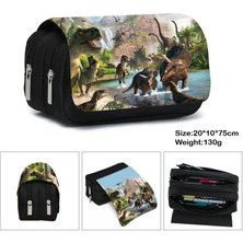 Qiuming Shop FGQBBLONGS20 Stili Dinozor Baskı Kozmetik Kutuları Kalem Kutusu Erkek Kız T. Rex Kalem Çantaları Çocuk Okul Çantası Kırtasiye Çantası Hediye (Yurt Dışından)