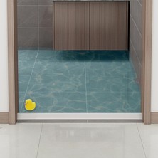 Kensen Shop Şeffaf Stil 60CM Duş Banyo Için Kendinden Yapışkanlı Su Durdurucu Bant Kuru ve Islak Ayırma Kauçuk Baraj Taşkın Bariyeri Silikon Kapı Alt Engelleyici (Yurt Dışından)