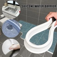 Kensen Shop Siyah Stil 120CM Banyo Su Durdurucu Anti Sel Bariyeri Duş Kabini Için Kauçuk Su Barajı 3m Kendinden Yapışkanlı Kuru ve Islak Ayırma Sızdırmazlık Şeridi (Yurt Dışından)