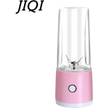 Kensen Shop 4 Bıçak Pembe Tarzı Jıqı 460ML Şarj Edilebilir Taşınabilir Sıkacağı Çok Fonksiyonlu Mini Elektrikli Meyve Sıkacağı Bıçakları Cep Sporları Şişe Blender USB (Yurt Dışından)