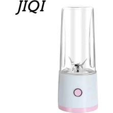 Kensen Shop 4 Bıçak Pembe Tarzı Jıqı 460ML Şarj Edilebilir Taşınabilir Sıkacağı Çok Fonksiyonlu Mini Elektrikli Meyve Sıkacağı Bıçakları Cep Sporları Şişe Blender USB (Yurt Dışından)