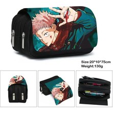 Qiuming Shop FGQBBZSHZ06 Stili Anime Jujutsu Kaisen Yuji Itadori Kozmetik Kutuları Kalem Kutusu Erkek Kız Kalem Çantası Öğrencileri Okul Çantası Genç Kırtasiye Çantaları (Yurt Dışından)